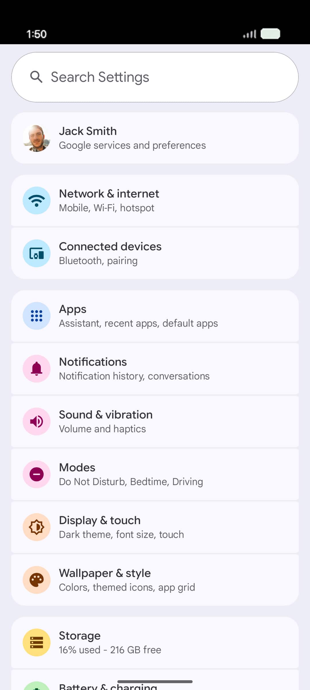 From the Settings app, scroll to and tap Apps.