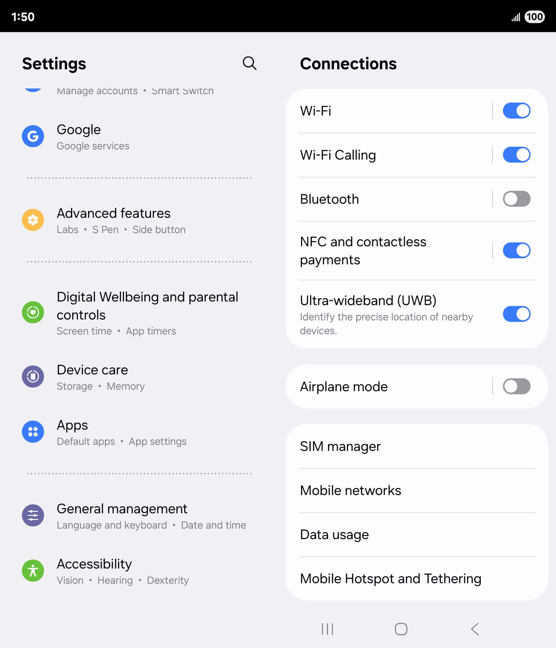 En la aplicación Settings, toca Apps.