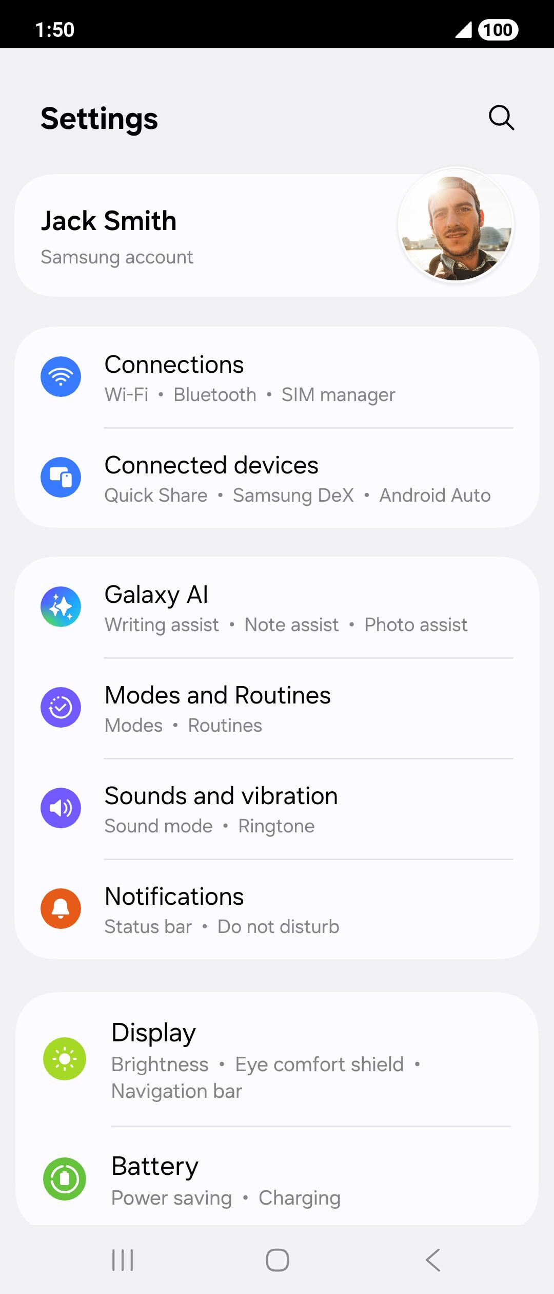 From the Settings app, scroll to and tap Apps.