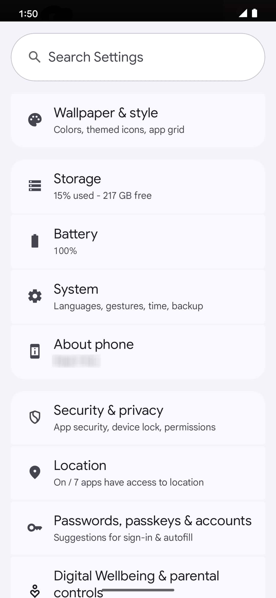 From the Settings app, scroll to and tap Apps.