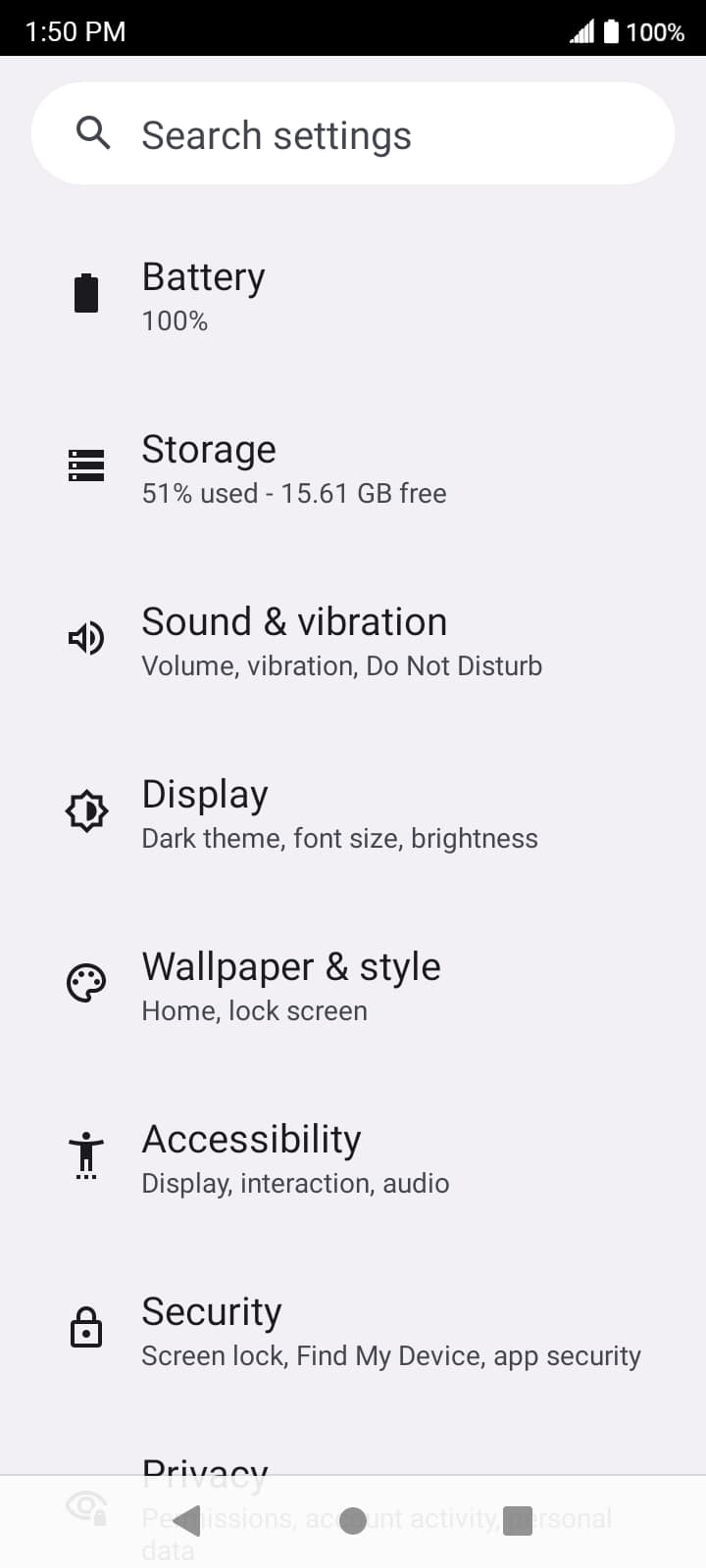From the Settings app, scroll to and tap Apps.