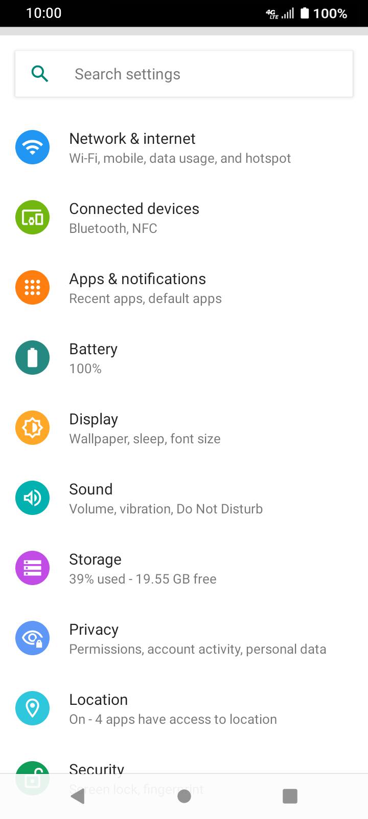 From the Settings app, scroll to and tap Apps.