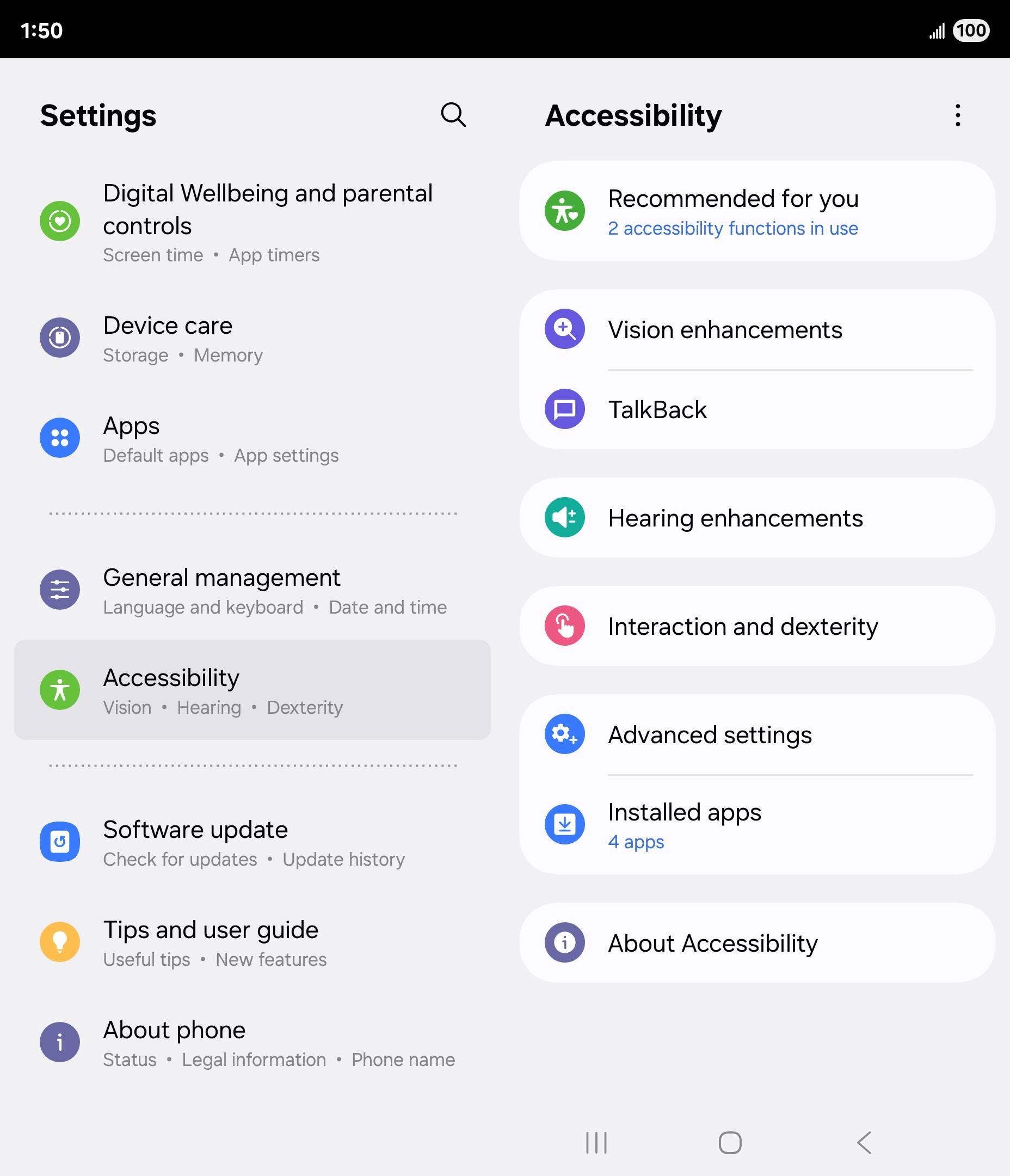 From the Settings app, scroll to and tap Apps.