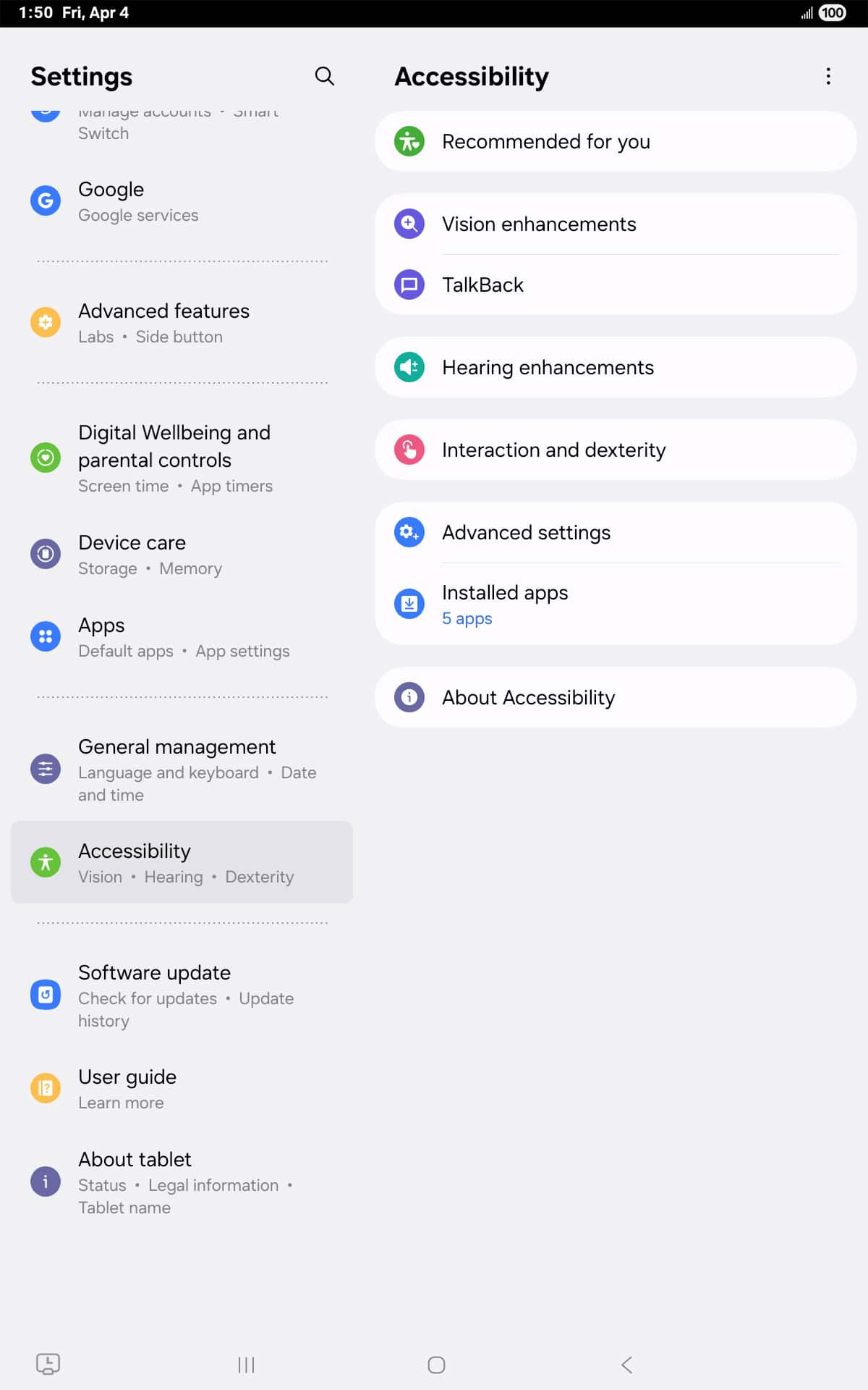 From the Settings app, scroll to and tap Apps.
