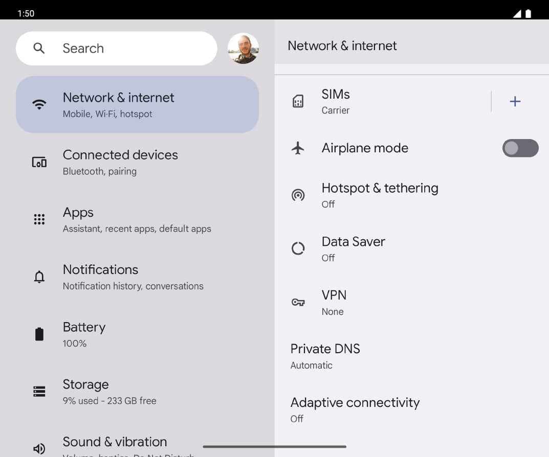 En la aplicación Settings, toca Apps.