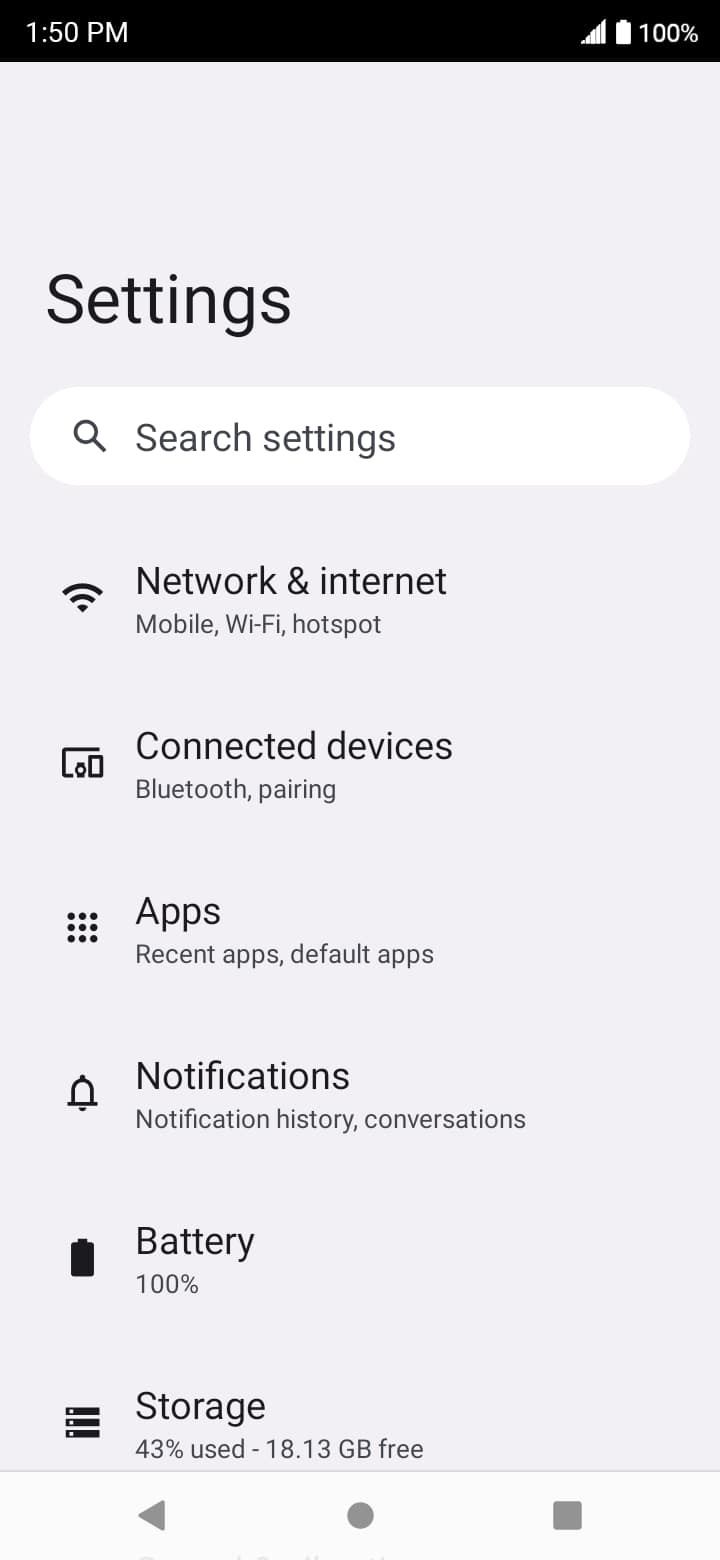 From the Settings app, scroll to and tap Apps.