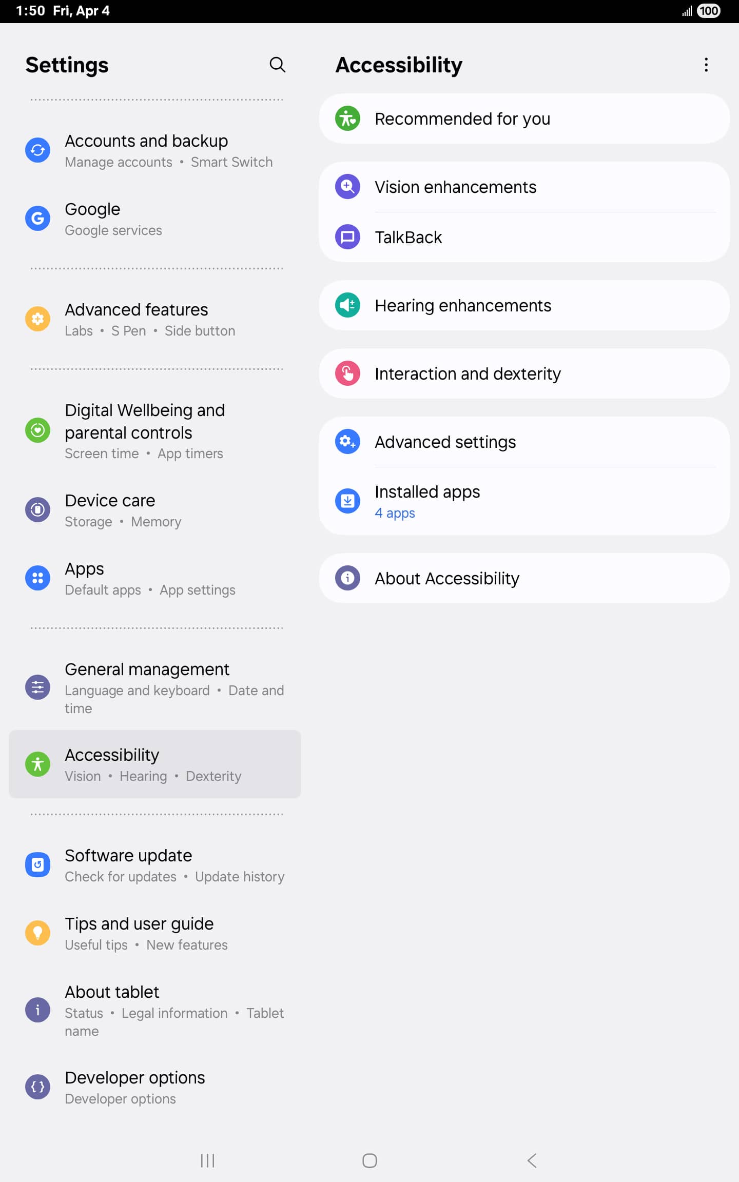 From the Settings app, scroll to and tap Apps.