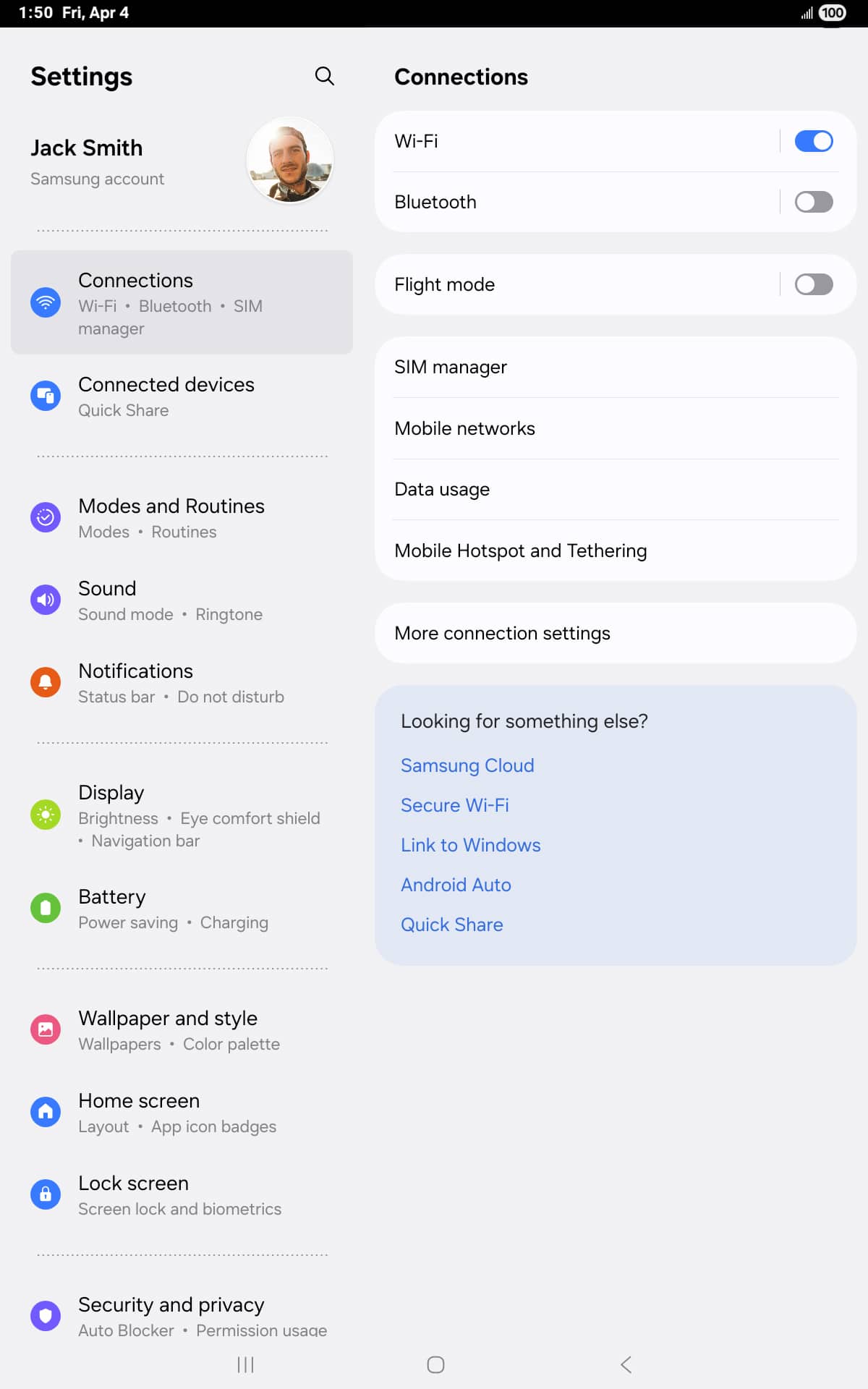 En la aplicación Settings, toca Apps.