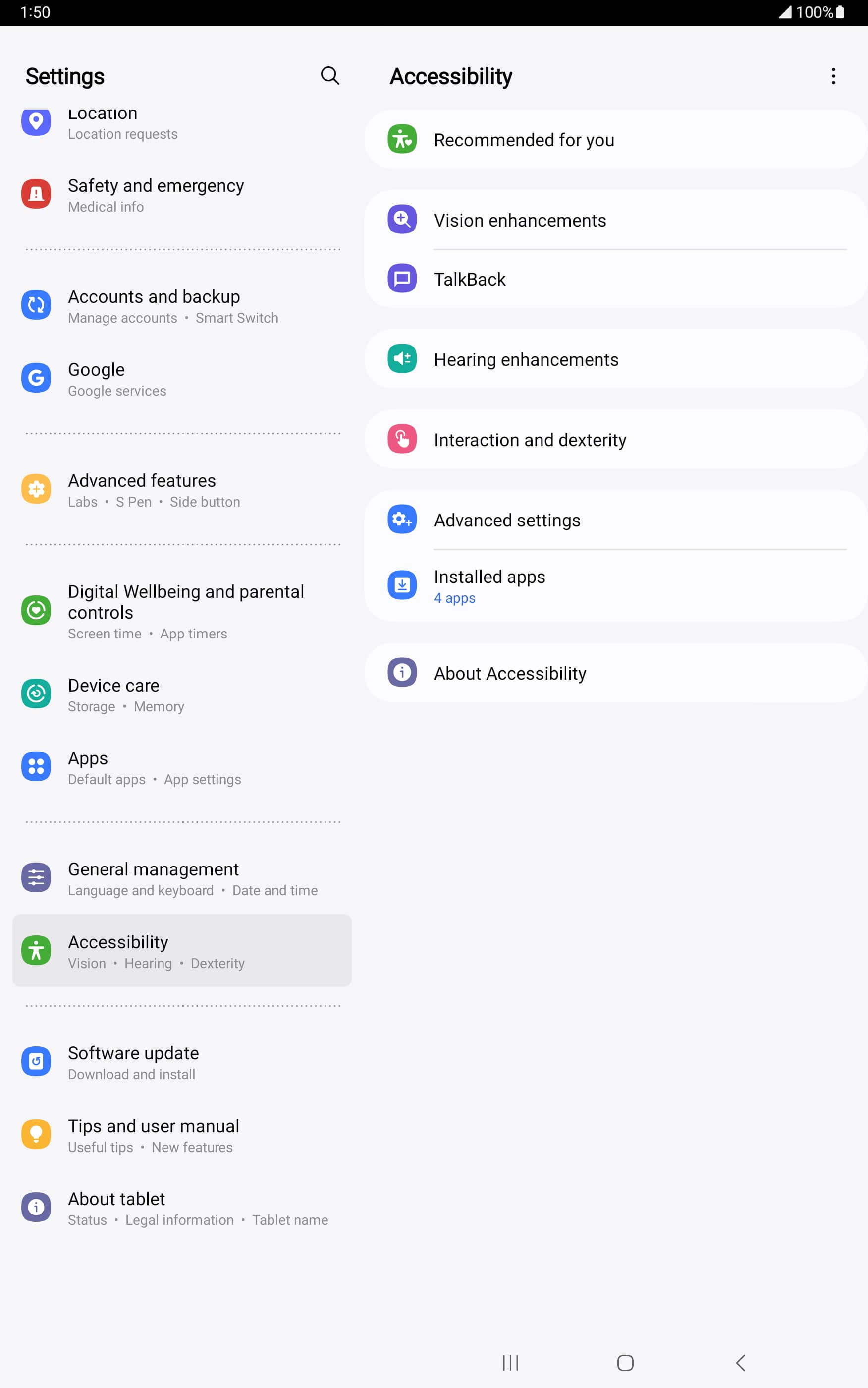 From the Settings app, scroll to and tap Apps.