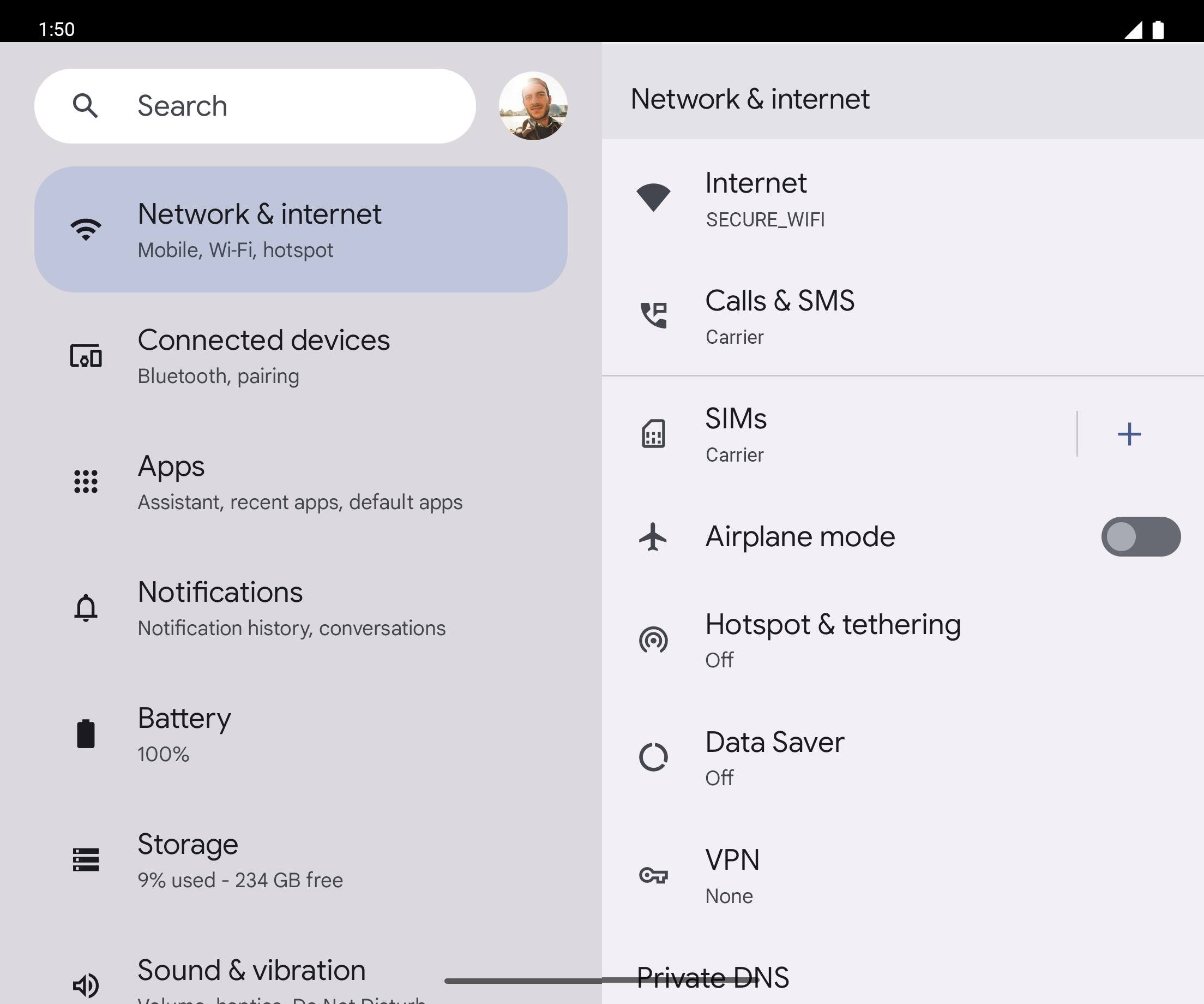 En la aplicación Settings, toca Apps.