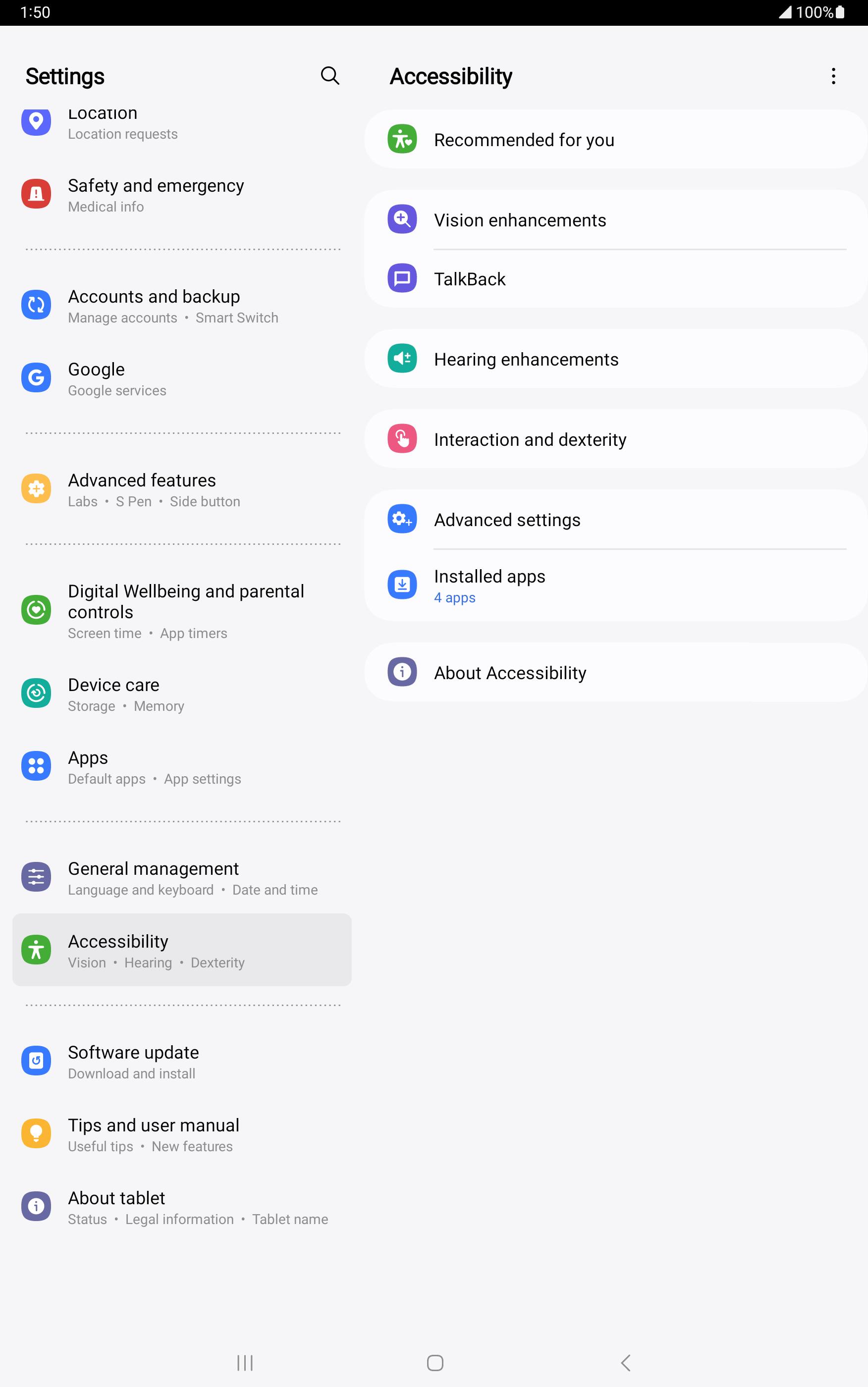 From the Settings app, scroll to and tap Apps.
