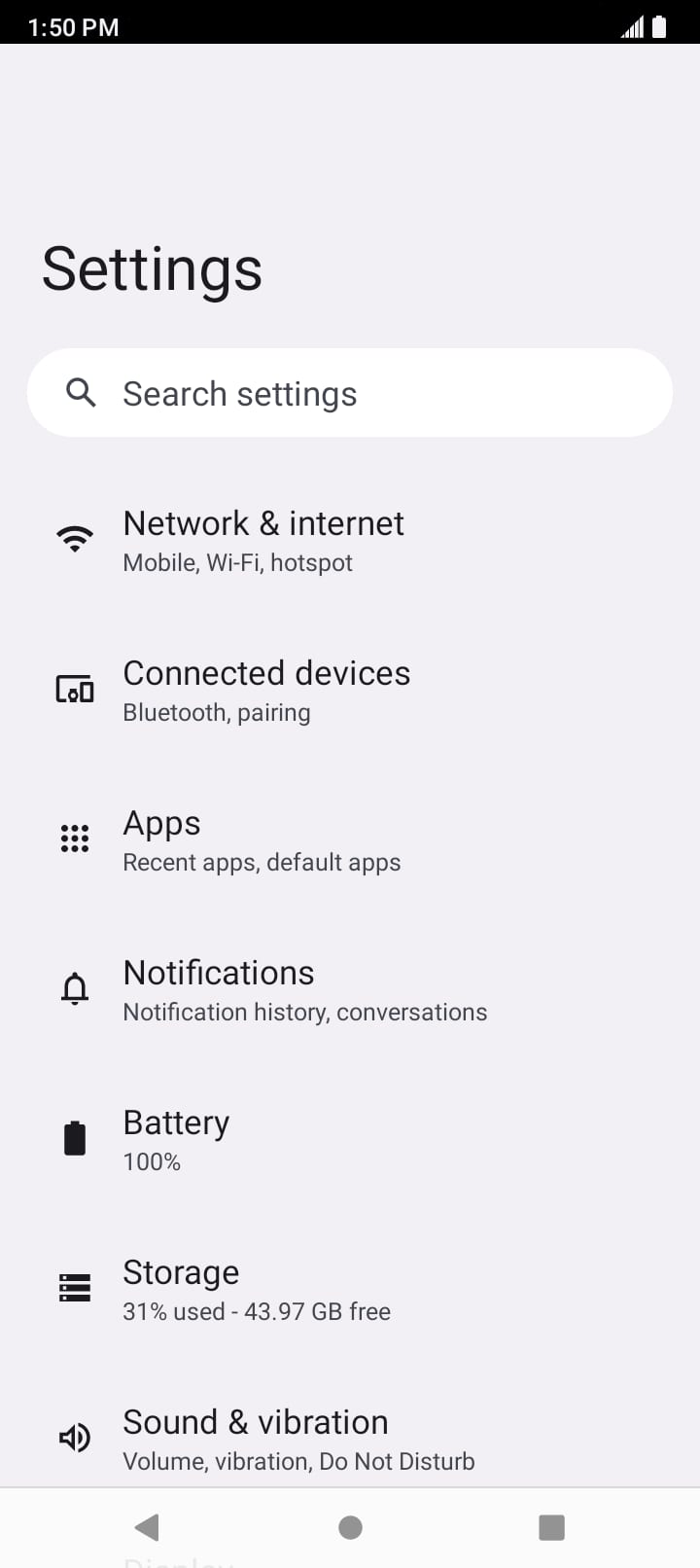 From the Settings app, scroll to and tap Apps.