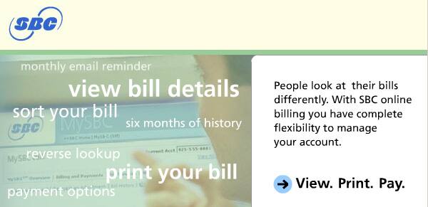 Man viewing his online bill.