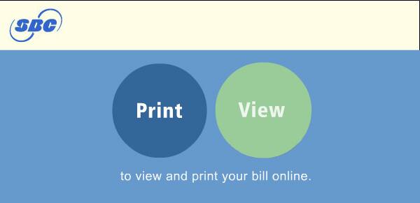 Person using online billing service.
