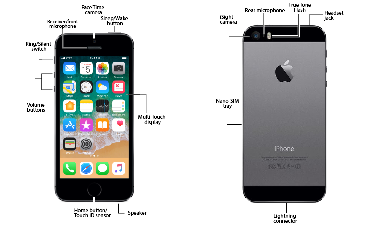 labelled diagram iphone se Diagram SE Apple AT&T  iPhone Device Support