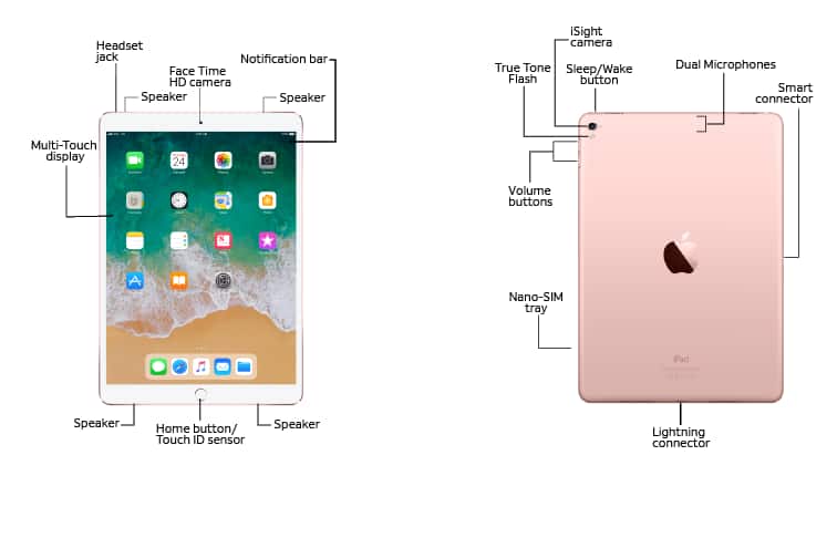 Apple 10 5    9 7    12 9-inch Ipad Pro Diagram