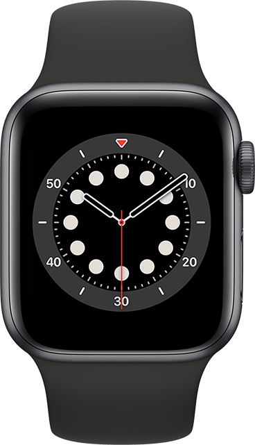 Apple Watch serie 6 - 44 mm 32 GB en Aluminio gris espacial - Deportiva  negro - $200 de descuento - AT\u0026T