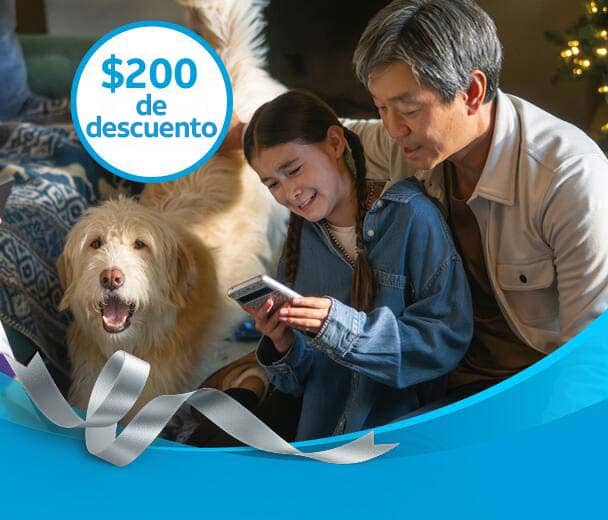 Obtén $200 de descuento por línea al hacer un pedido por internet