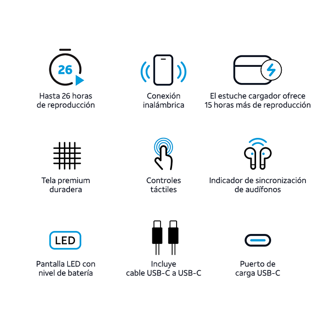 Audífonos AT&T Essentials True Wireless Pro