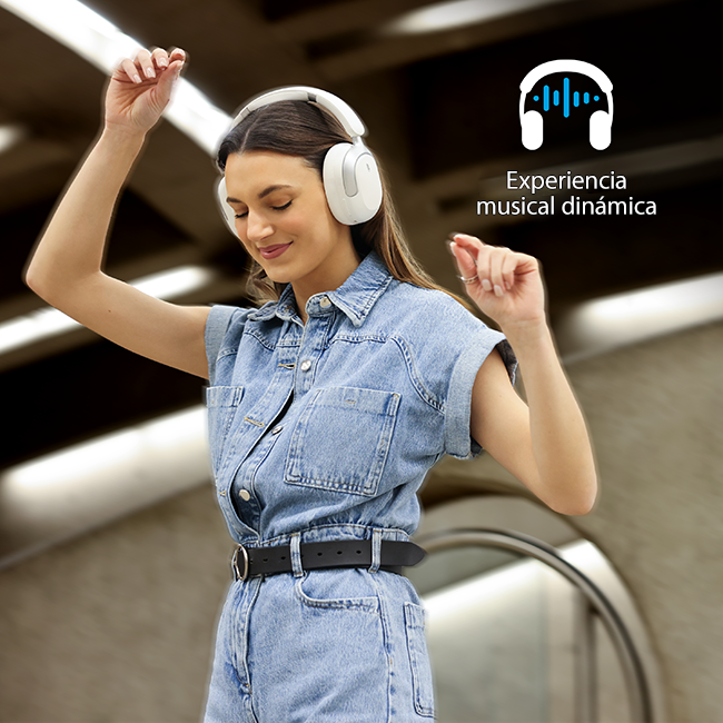 Audífonos inalámbricos AT&T Essentials para usar sobre las orejas, blanco (consulta de producto 3)