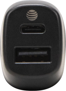 Cargador de coche tipo bala AT&T Essentials de 32W de doble puerto (tipo C + USBA)