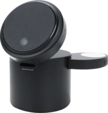 Cargador inalámbrico AT&T 3-en-1 Power Drum Qi2 portátil