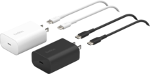 Paquete de 4 paquetes de Belkin 2 cargadores de pared USB-C PD de 25 W + 2 cables USB-C de 1 m
