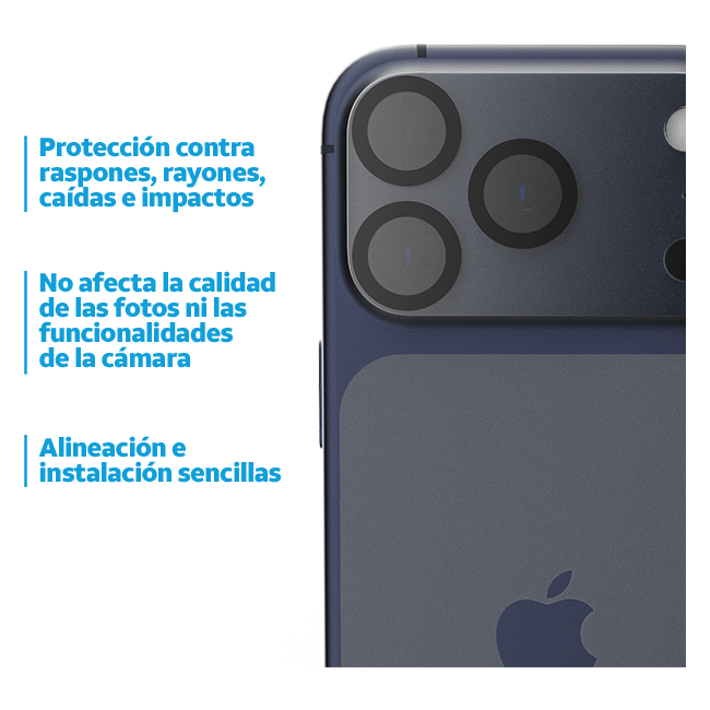 Protectores para pantalla de vidrio templado AT&T Essentials, paquete de 2 + protectores para cámara, paquete de 2 - iPhone 18 Pro Max