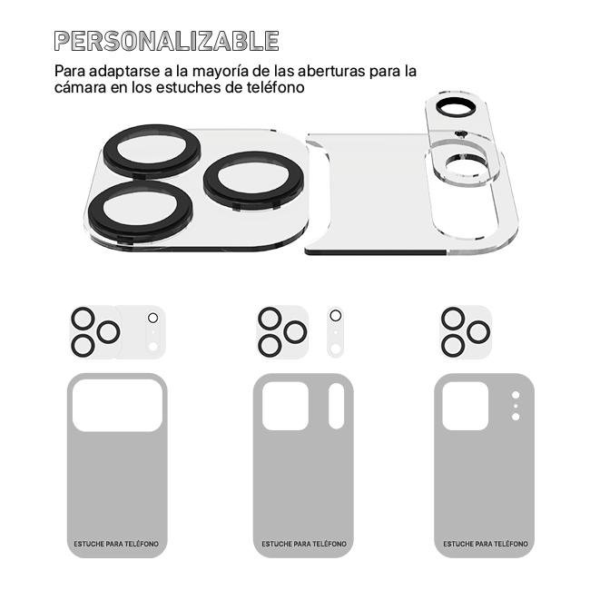Protector modular DuraGlass para lente de cámara de 3 piezas - iPhone 18 Pro