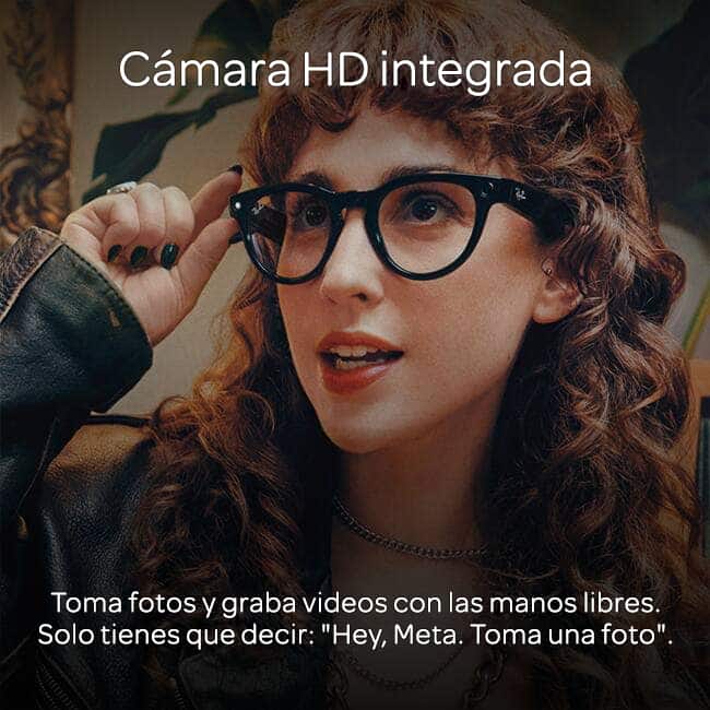 Gafas Ray-Ban Meta Wayfarer con lentes Transitions, negro mate y verde (consulta de producto 5)