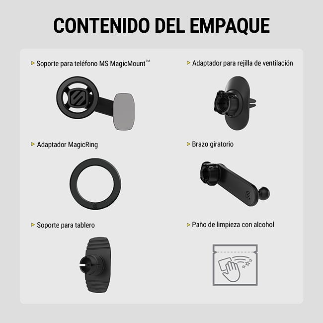 Soporte Scosche Magic Mount Select 5 en 1, negro (consulta de producto 6)