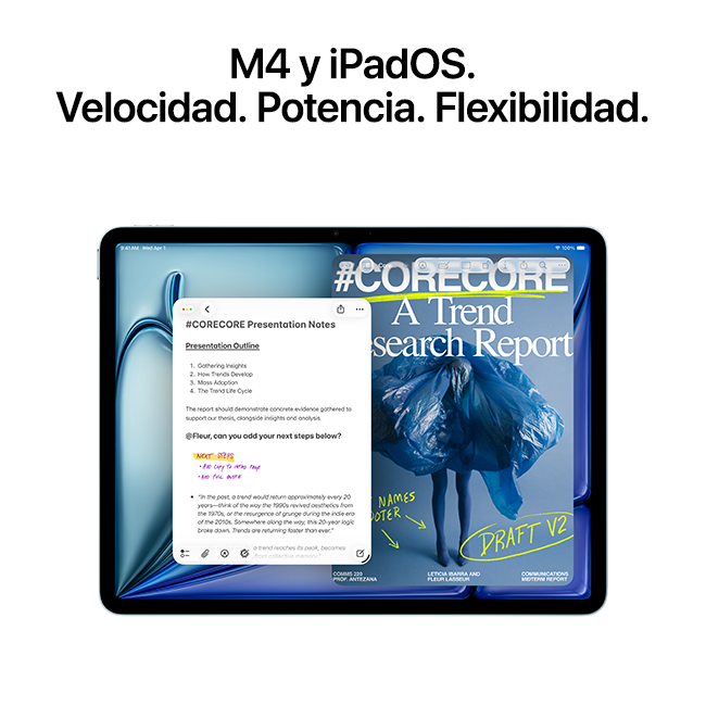 Apple iPad Air de 11 pulgadas (M4) 2026 - Blanco Estelar (consulta de producto 4)