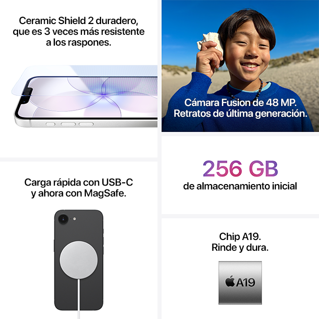 Apple iPhone 17e, rosa suave (consulta de producto 4)