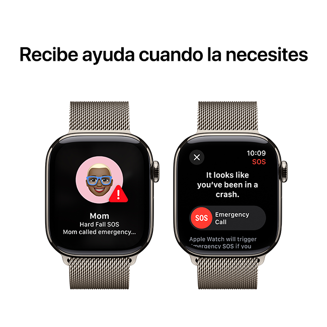 Apple Watch Series 10 de 42 mm, titanio natural con correa Milanese Loop natural (consulta de producto 7)