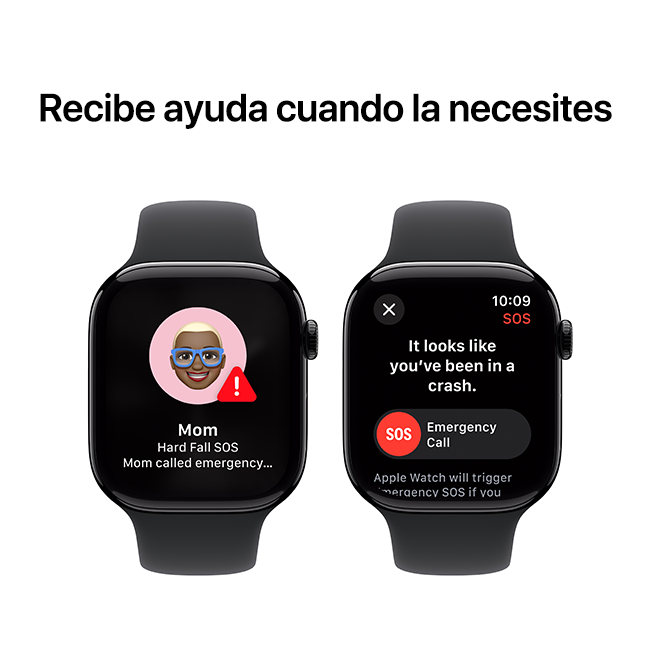 Apple Watch Series 10 de 46 mm, aluminio negro azabache con correa deportiva negra, S-M (consulta de producto 7)