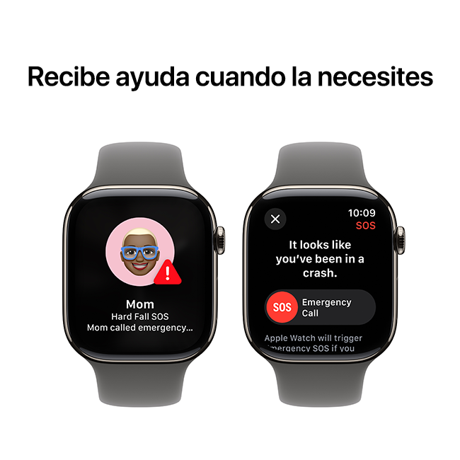 Apple Watch Series 10 de 46 mm, titanio natural con correa deportiva gris piedra, M-L (consulta de producto 7)