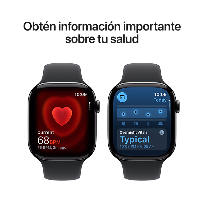 Apple Watch Series 11 de 42 mm, aluminio negro azabache con correa deportiva negra, S-M (consulta de producto 5)