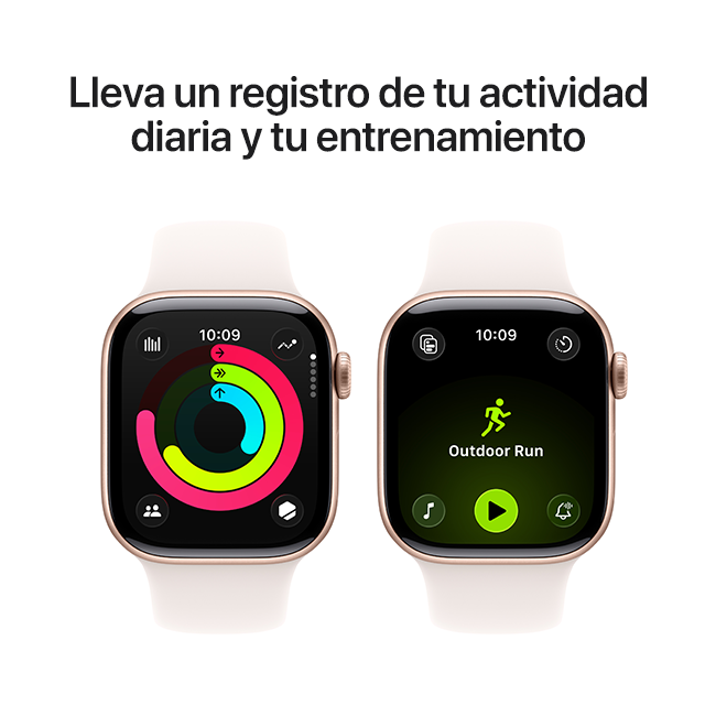 Apple Watch Series 11 de 42 mm, aluminio oro rosa con correa deportiva color rosa rubor, M-L (consulta de producto 4)
