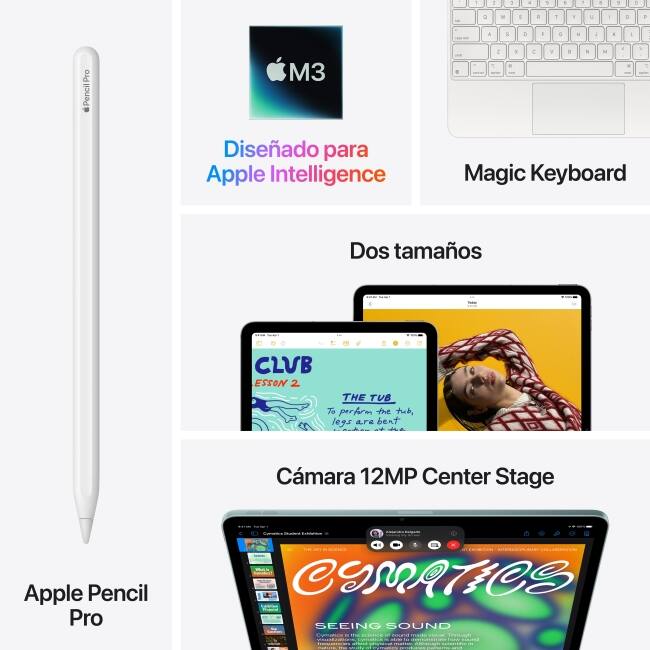 Apple iPad Air de 11" (M3) 2025, Blanco Estelar (consulta de producto 9)