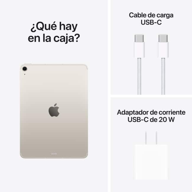 Apple iPad Air de 11" (M3) 2025, Blanco Estelar (consulta de producto 10)