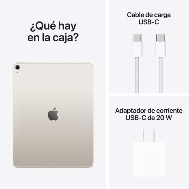 Apple iPad Air de 13" (M3) 2025, Blanco Estelar (consulta de producto 10)