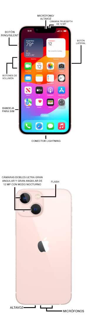 Diagrama del Apple iPhone 13 - Ayuda con los dispositivos de AT&T