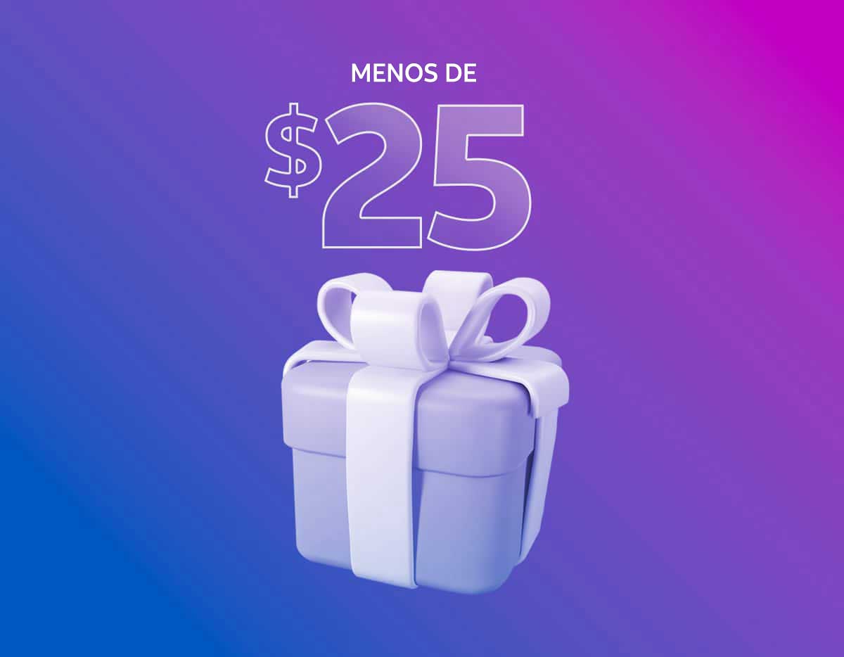 Menos de $25