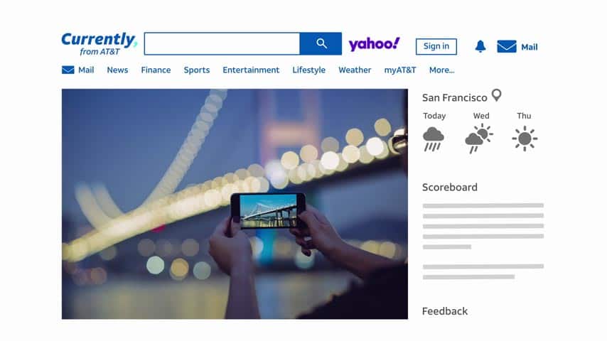 Navega por la página principal de Currently.com
