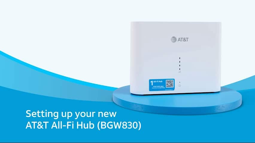 Set up your new BGW830 All-Fi gateway