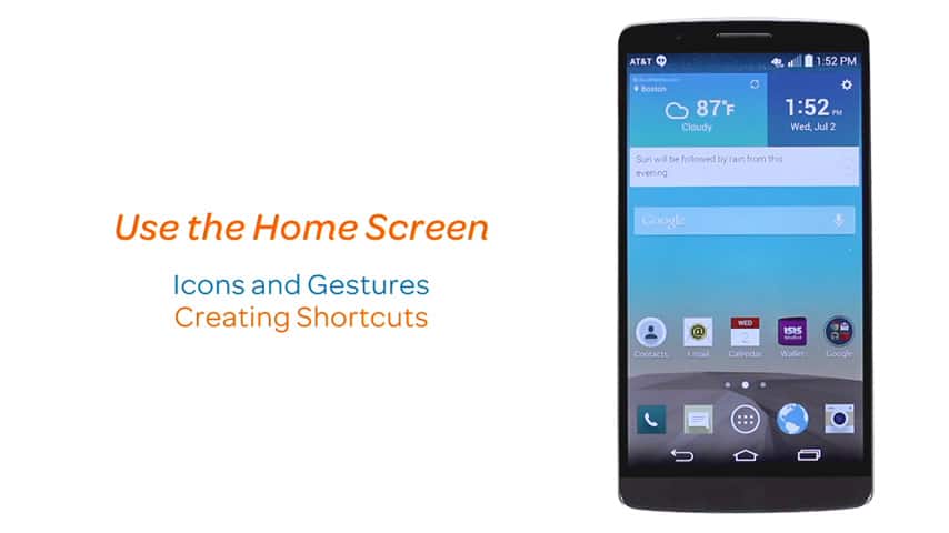 Uso de la pantalla de inicio