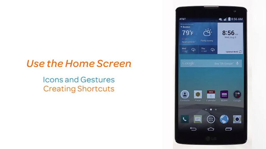 Uso de la pantalla de inicio