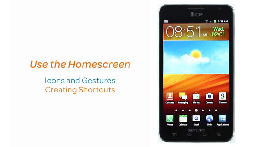 Interactuar con la pantalla de inicio