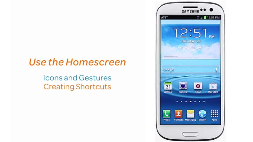 Interactuar con la pantalla de inicio