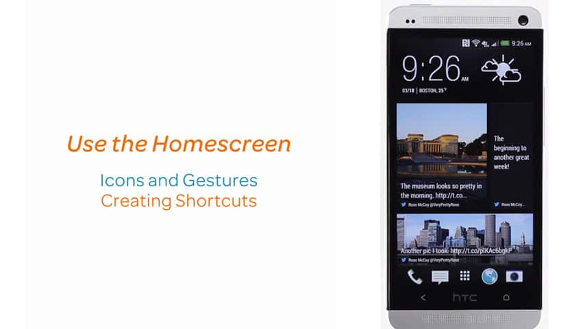 Usar la pantalla de inicio